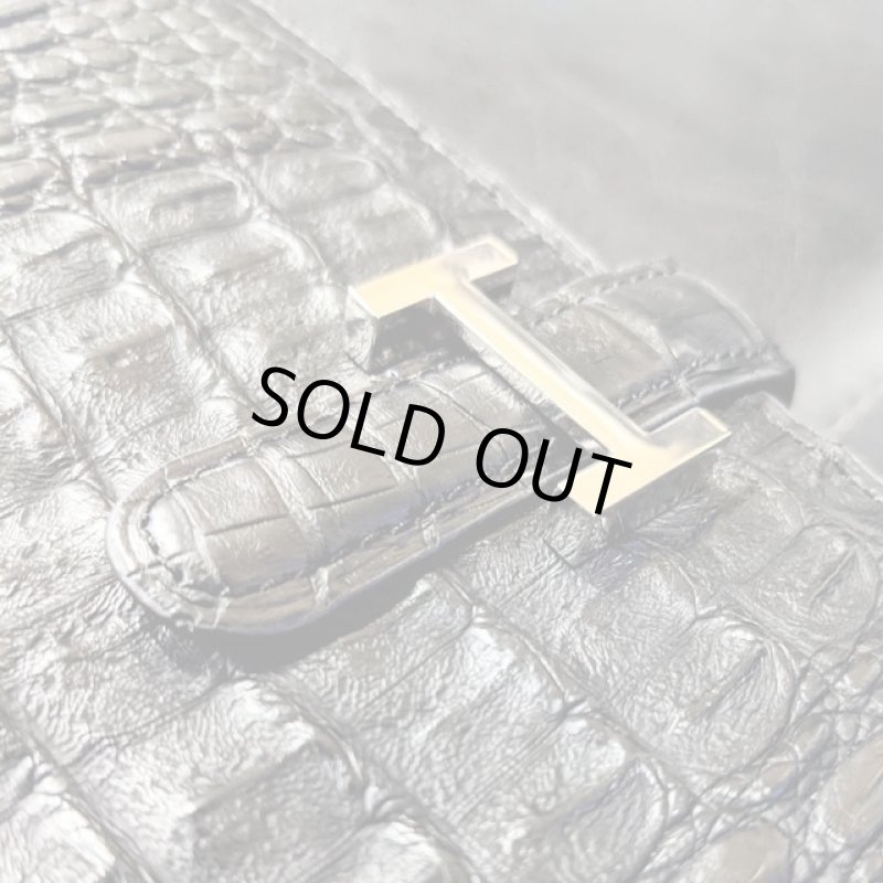 画像4: 限定販売！カイマンレザー（ワニ革）マルチウォレット＆システム手帳 (4)