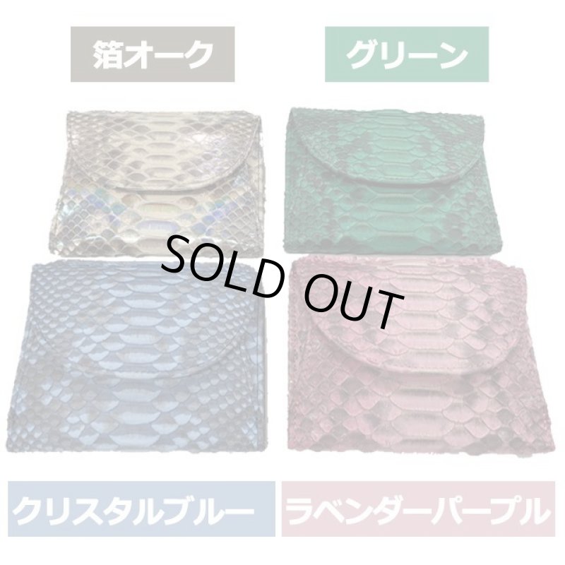 画像8: パイソンレザー二つ折り財布 (8)