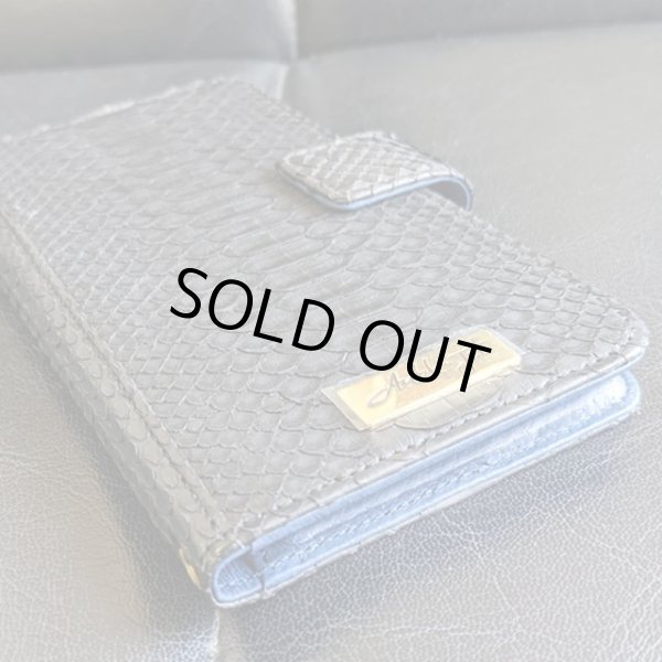パイソンレザー手帳型スマホケース（汎用性タイプ）AJ-Z-MJ138L
