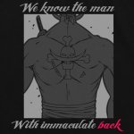 画像2: ワンピースTシャツ「その男の背中（白ひげ）」（ブラック・Mサイズ） (2)