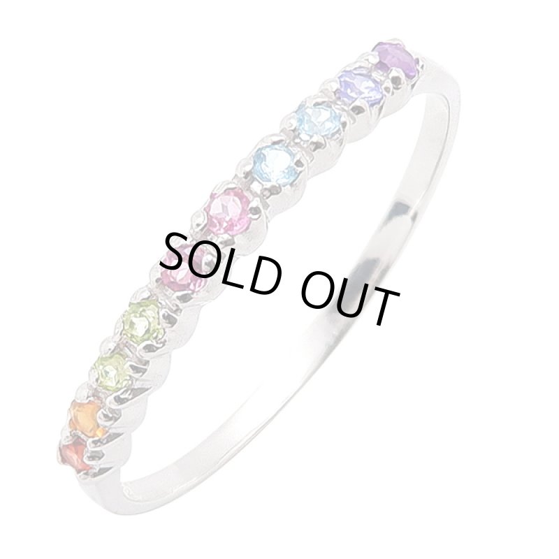 画像5: プラチナ100＆7ストーンアミュレットエタニティリング (5)