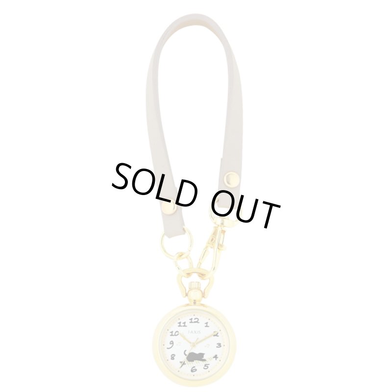 画像8: ネコ柄 レザー風ストラップキーウォッチ (8)