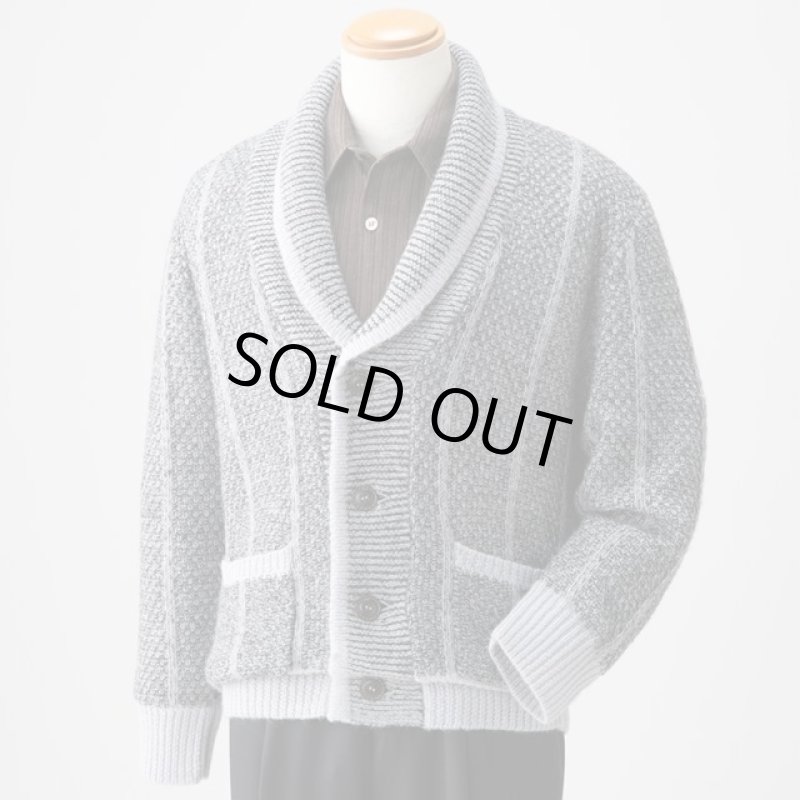 画像2: Pierucci(ピエルッチ)ウール100%裏地付きヘチマ襟カーディガン (2)