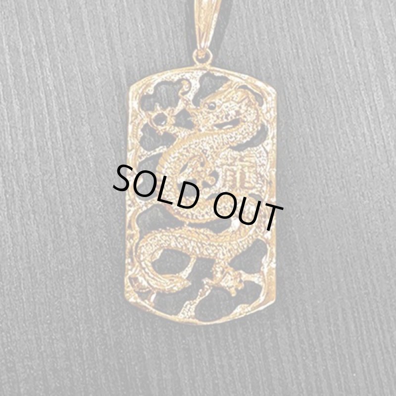 画像6: ブラックダイヤモンド配石SILVER透かし彫り昇龍ペンダント (6)