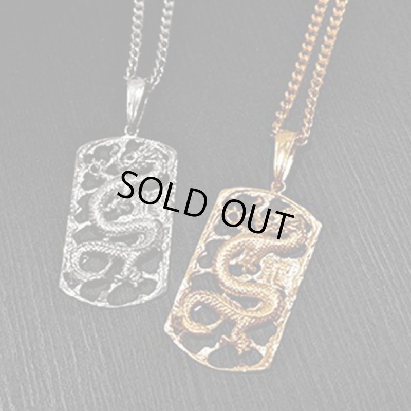 画像5: ブラックダイヤモンド配石SILVER透かし彫り昇龍ペンダント (5)