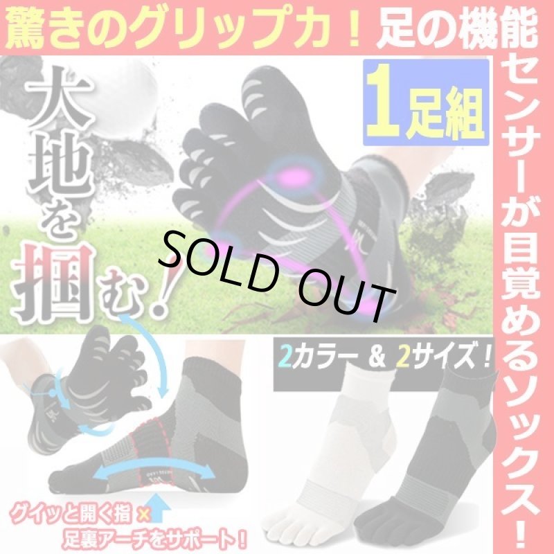 画像1: Dr.PRO大地をつかむ5本指ソックス[1足組]  (1)