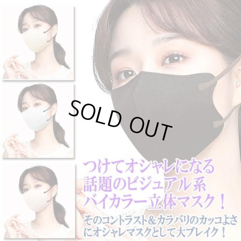 画像5: 送料無料!バイカラー3D立体不織布マスク99%カットフィルター1BOX(30枚)セット (5)