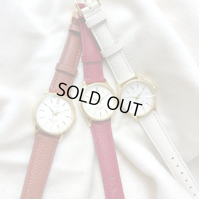 画像7: 10気圧防水「本革レディースウォッチ」 (7)