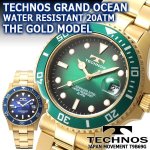 画像1: TECHNOS[テクノス]20気圧防水グランドオーシャンTHE GOLD (1)