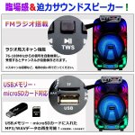 画像6: CICONIA[チコニア]Bluetooth搭載360°LEDイルミネーションキャリースピーカー20W[1台] (6)