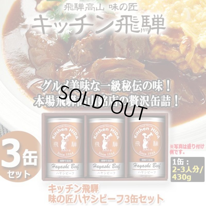 画像1: キッチン飛騨 味の匠ハヤシビーフ3缶セット (1)