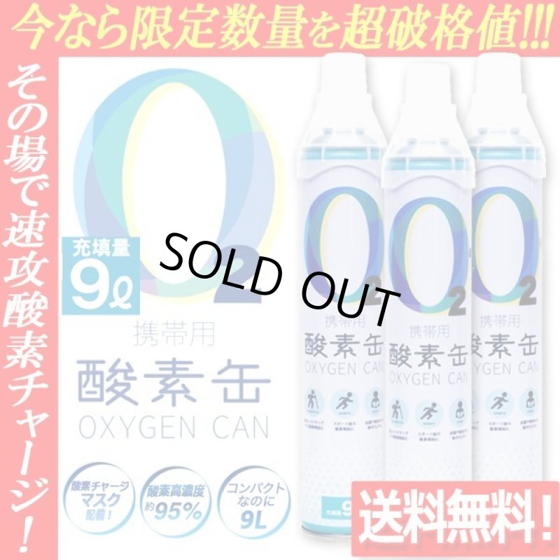 画像1: 送料無料！大容量9L/酸素濃度95％携帯用酸素缶OXYGEN CAN（3本セット） (1)