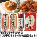 画像1: 送料無料！まぼろしの味噌 山内本店「つけ味噌3種＆キャラいもお試しセット」 (1)