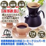 画像8: 岩鋳南部鉄器IH対応コーヒードリッパー付鉄瓶兼用急須（肌模様/0.75L） (8)