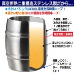 画像2: 送料無料！350ml缶ジャストフィット！真空断熱ステンレス樽型ジョッキ[2点] (2)