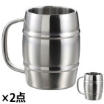 画像5: 送料無料！350ml缶ジャストフィット！真空断熱ステンレス樽型ジョッキ[2点] (5)