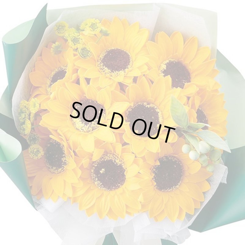 画像4: フラワーギフト「シャボンフラワースタンディングブーケMひまわり」ブーケ専用バッグ付き (4)