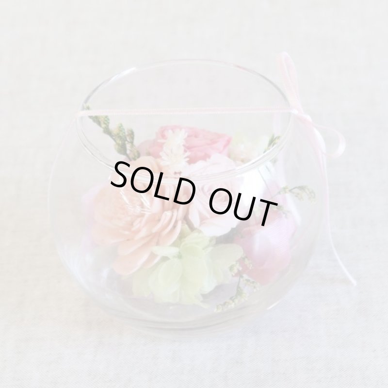 画像5: ATELIER MONO プリザーブドフラワー「ミニブーケガラスポット・ピンク（クリアケース付））」 (5)