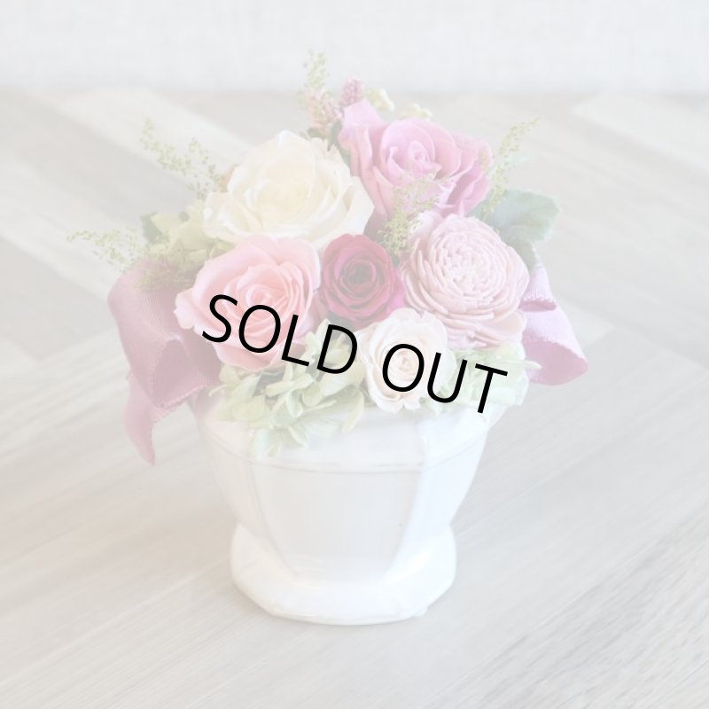 画像8: ATELIER MONO プリザーブドフラワー「シャルムール 陶器セット（クリアケース付）」 (8)