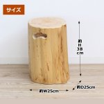 画像6: 日本製ヒノキ切り株スツール（約W25×D25×H38cm）  (6)