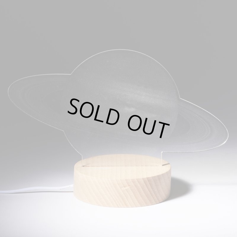 画像2: 卓上アクリルLEDライト「土星」 (2)