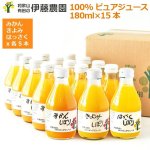 画像1: 伊藤農園100%ピュアジュース180ml×15本 (1)