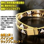 画像2: 送料無料！金運の神の化身！パイソンラップブレスレット (2)