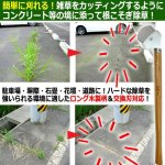 画像4: コンクリートの隙間に生えた雑草を簡単に刈り取れる両手持ち用強化型雑草ブラシ2516 (4)