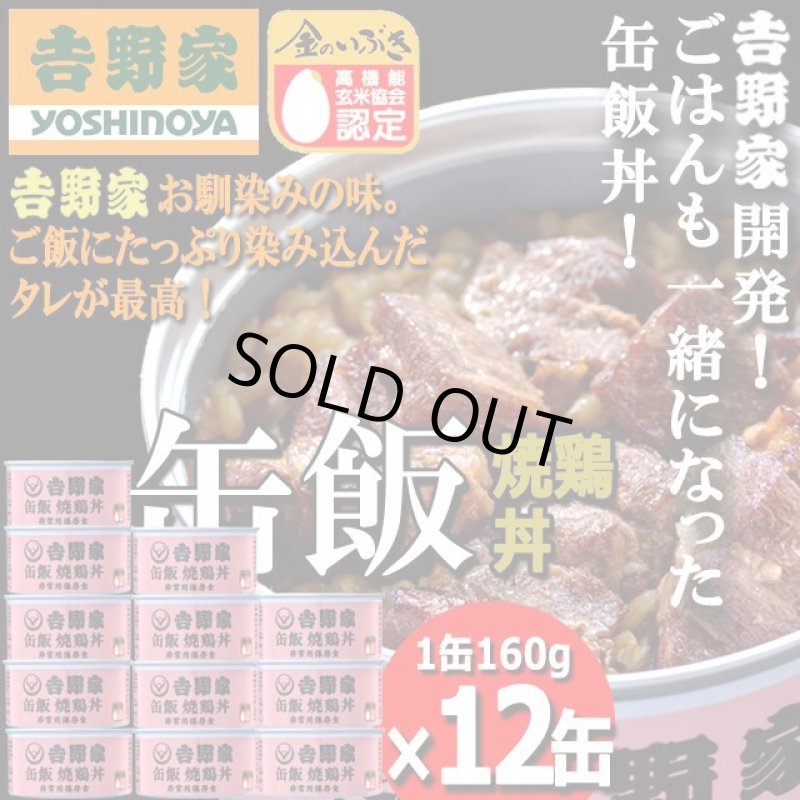 画像1: 吉野家 缶飯「焼鶏丼160g」12缶セット (1)