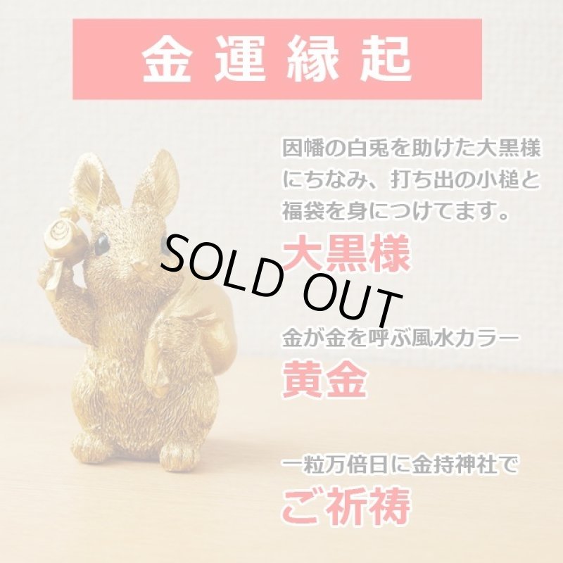 画像2: 金持神社でご祈祷された金運黄金縁起物「兎（うさぎ）」 (2)