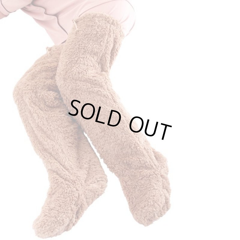 画像7: 送料無料!極暖とろふわ防寒着 足が出せるロングカバー(ブラウン) (7)