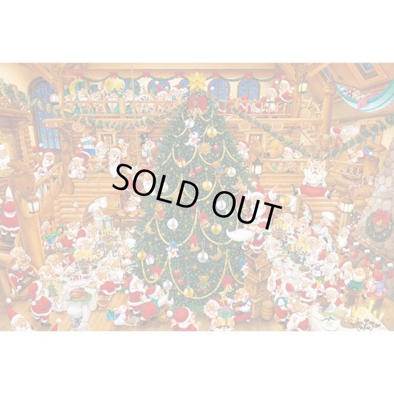 画像2: アートジグソー「サンタパーティー」1000Pフレーム（ウォールナット）セット (2)