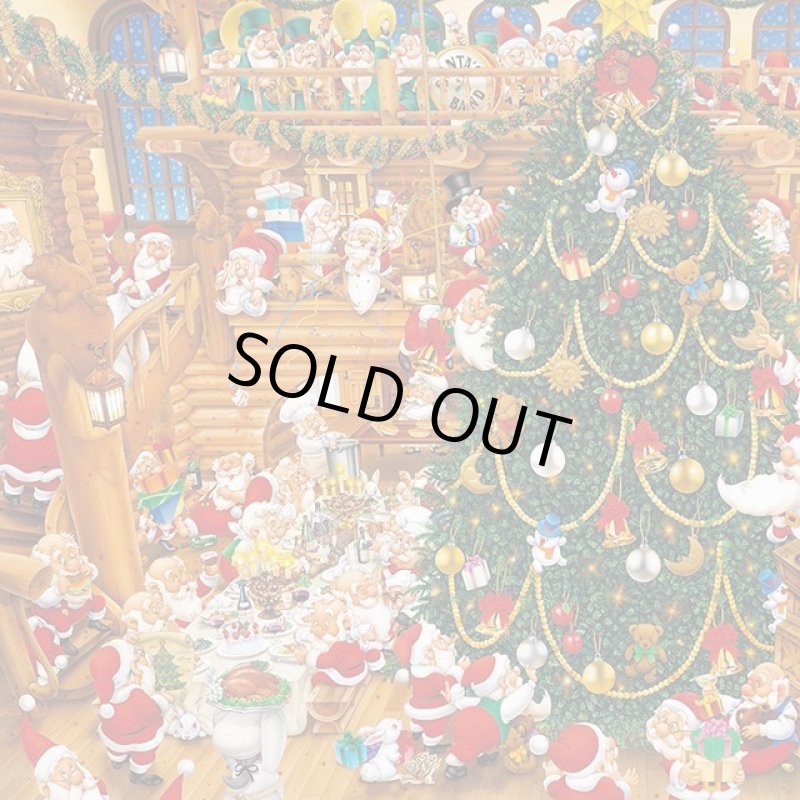 画像3: アートジグソー「サンタパーティー」1000Pフレーム（ウォールナット）セット (3)