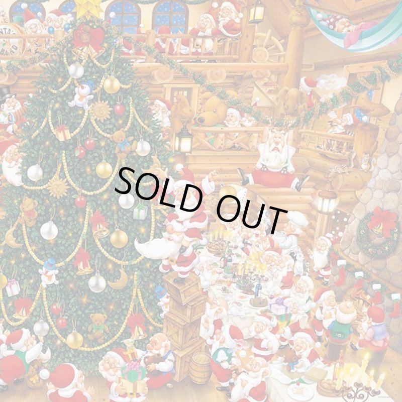 画像4: アートジグソー「サンタパーティー」1000Pフレーム（ウォールナット）セット (4)