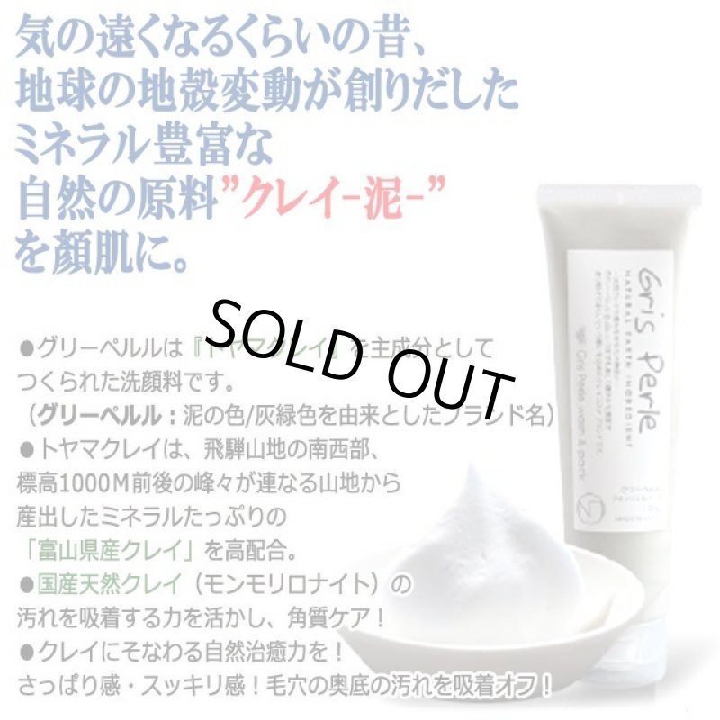 画像2: 富山県産クレイミネラル洗顔料グリーペルルウォッシュ＆パック100g[1本] (2)