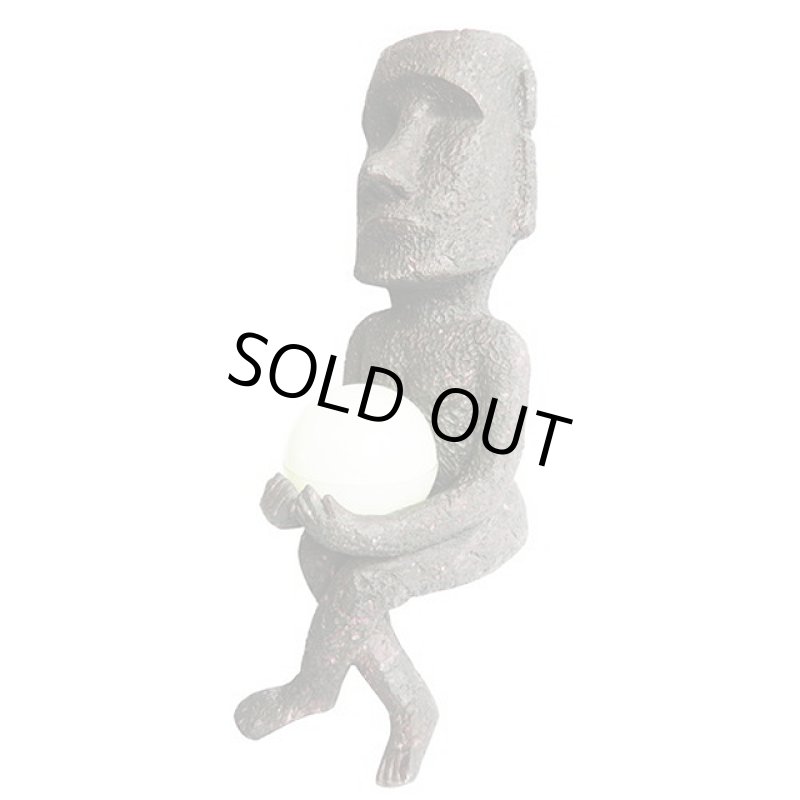 画像3: ソーラーライト（室外タイプ）オブジェ「モアイ玉ライト」 (3)