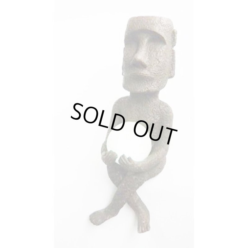 画像5: ソーラーライト（室外タイプ）オブジェ「モアイ玉ライト」 (5)