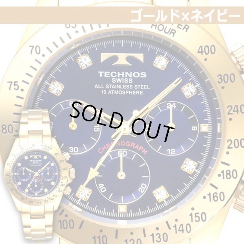 画像5: TECHNOS[テクノス]スポーツクロノグラフ/クリスタルインデックスVer. (5)