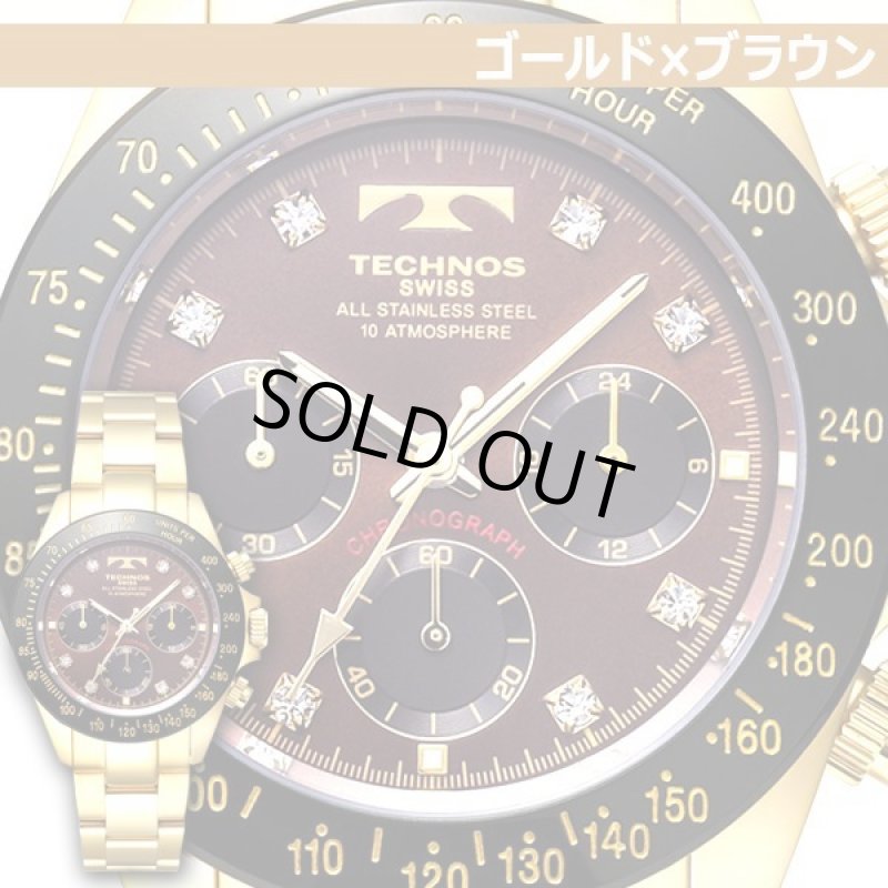 画像4: TECHNOS[テクノス]スポーツクロノグラフ/クリスタルインデックスVer. (4)