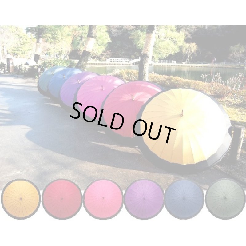 画像5: 24本骨和傘「蛇の目風色彩」 (5)