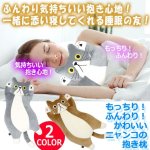 画像1: もっちり！ふんわり！かわいいニャンコの抱き枕 (1)