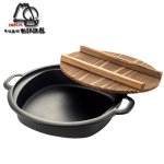 画像8: 岩鋳南部鉄器IH対応すき焼き兼用餃子鍋[24cm] (8)