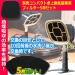 画像1: 別売コンパクト卓上換気扇専用フィルター5枚セット (1)