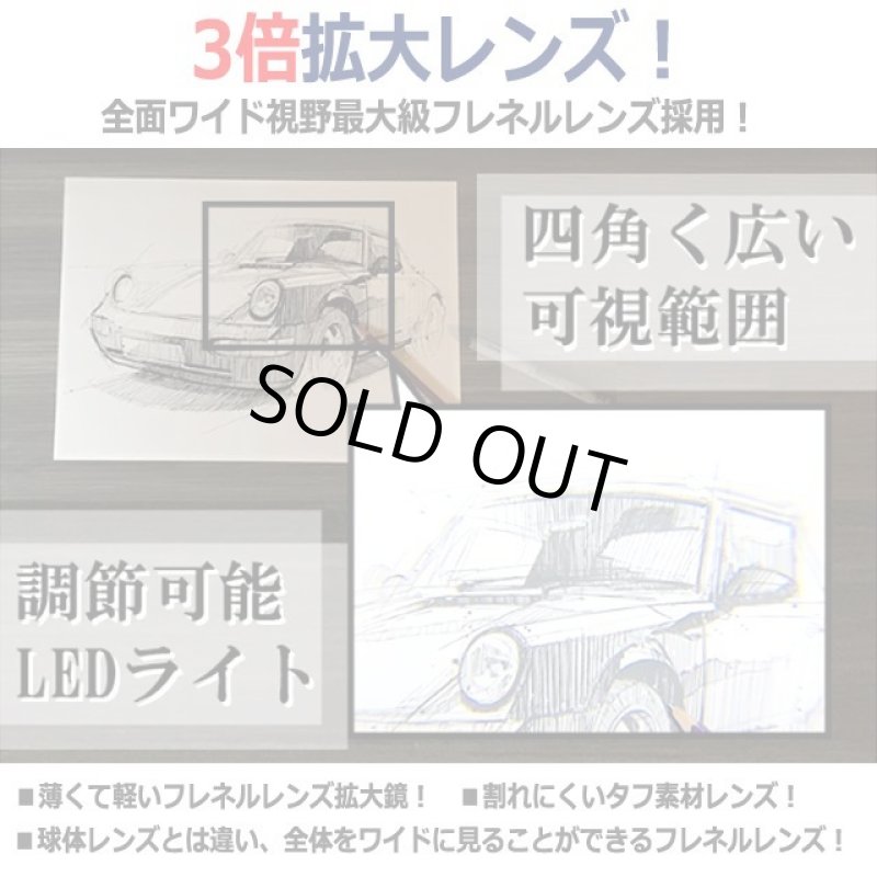 画像4: 視野最大級!LEDライト付き手元拡大鏡クリアルック3倍 (4)