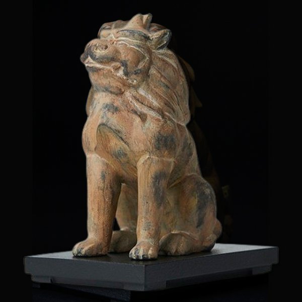 送料無料！ミニ仏像TanaCOCORO[掌]WOOD「 狛犬」ISM-TW3537