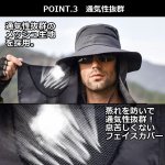 画像6: ロングケープ付3WAY撥水アウトドアハット (6)