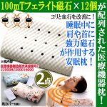 画像1: 100mTフェライト磁石12個配列！医療機器承認磁気枕[2点] (1)
