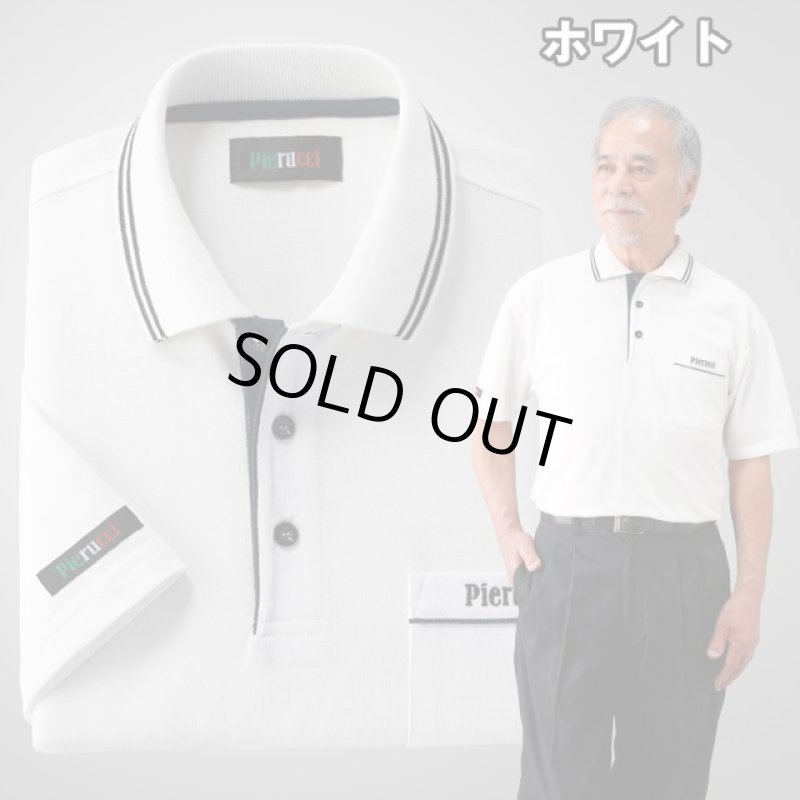 画像5: 父の日用Pierucci(ピエルッチ)カジュアル半袖ポロシャツ+エアーかおるポケットサイズハンカチ「なでしこ」セット (5)