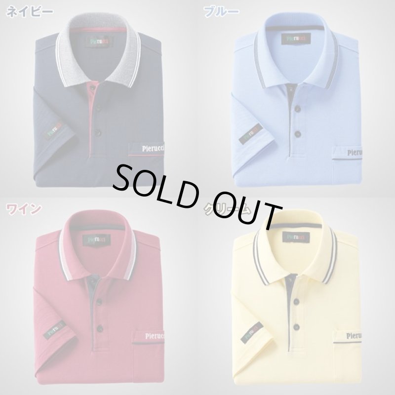 画像6: 父の日用Pierucci(ピエルッチ)カジュアル半袖ポロシャツ+エアーかおるポケットサイズハンカチ「なでしこ」セット (6)