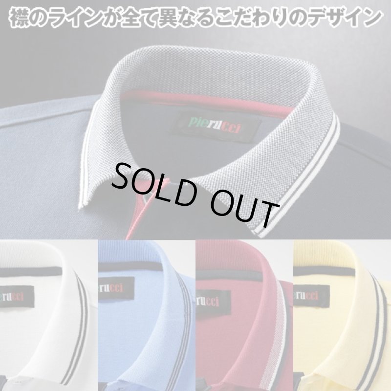 画像2: 父の日用Pierucci(ピエルッチ)カジュアル半袖ポロシャツ+エアーかおるポケットサイズハンカチ「なでしこ」セット (2)
